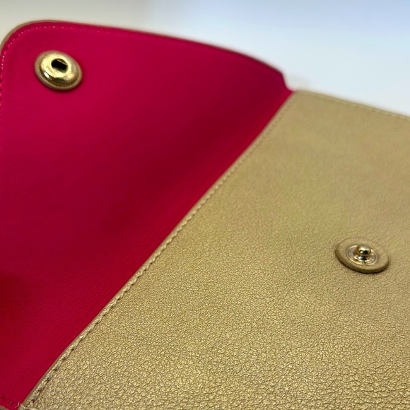 Sharif Slender Gold Envelope Clutch - Picture 2 of 7